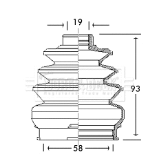 Bellow Kit, drive shaft (BCB2767)