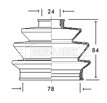 Bellow Kit, drive shaft (BCB2011)