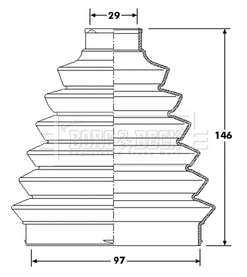 Bellow Kit, drive shaft (BCB6213)