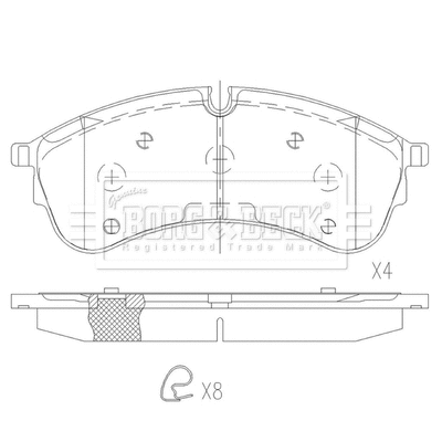 Brake Pad Set, disc brake (BBP2677)