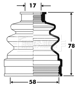 Bellow Kit, drive shaft (BCB2382)