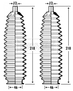 Bellow Kit, steering (BSG3347)