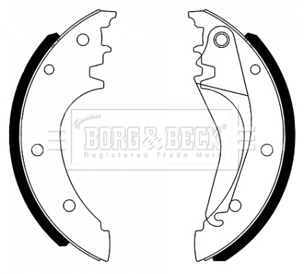 Brake Shoe Set, parking brake (BBS6494)