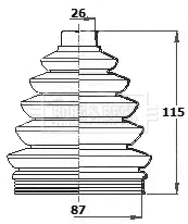 Bellow Kit, drive shaft (BCB6138)