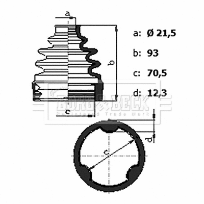 Bellow Kit, drive shaft (BCB6441)