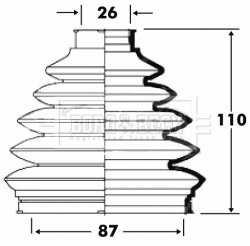 Bellow Kit, drive shaft (BCB6097)