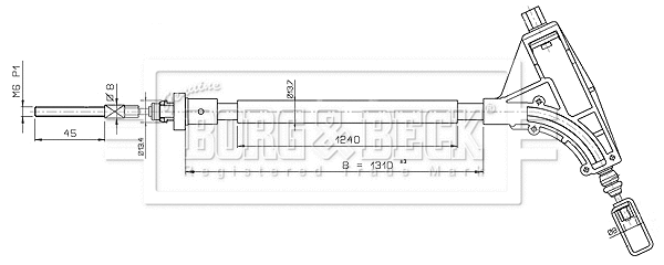 Cable Pull, parking brake (BKB2635)