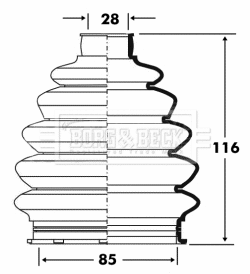 Bellow Kit, drive shaft (BCB6083)