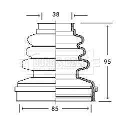 Bellow Kit, drive shaft (BCB2737)