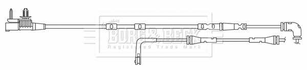 Warning Contact, brake pad wear (BWL3191)