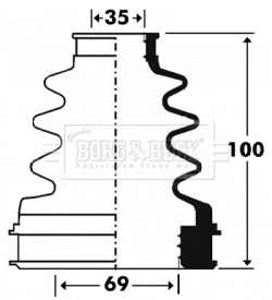 Bellow Kit, drive shaft (BCB2903)