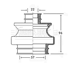 Bellow Kit, drive shaft (BCB2305)