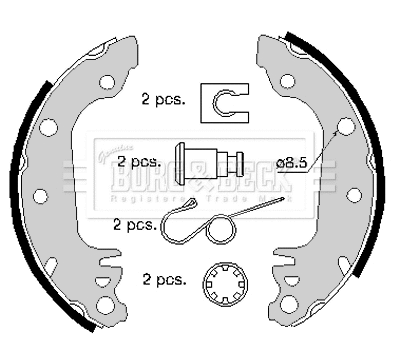 Brake Shoe Set (BBS6156)