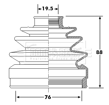 Bellow Kit, drive shaft (BCB6294)