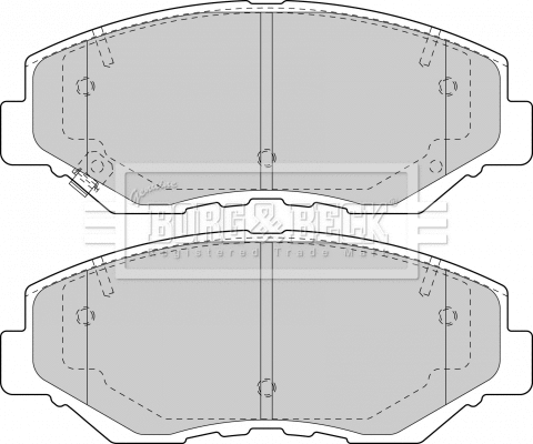 Brake Pad Set, disc brake (BBP1860)