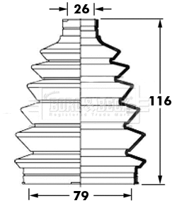Bellow Kit, drive shaft (BCB6008)