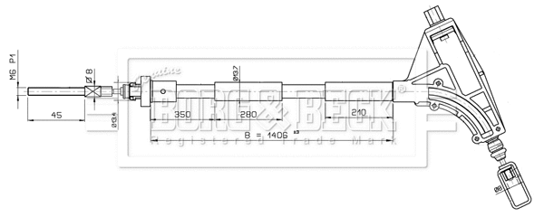 Cable Pull, parking brake (BKB2633)