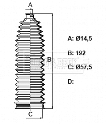 Bellow Kit, steering (BSG3434)