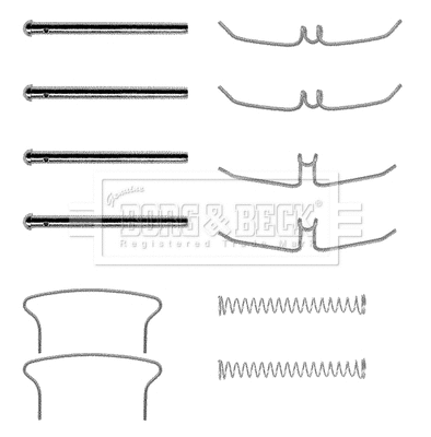 Accessory Kit, disc brake pad (BBK1052)