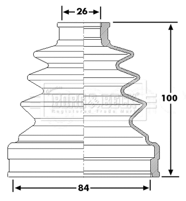 Bellow Kit, drive shaft (BCB6224)