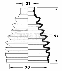 Bellow Kit, drive shaft (BCB6066)