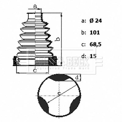 Bellow Kit, drive shaft (BCB6423)
