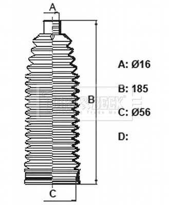 Bellow Kit, steering (BSG3415)