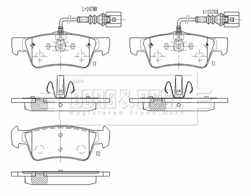 Brake Pad Set, disc brake (BBP2011)