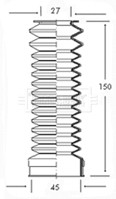 Bellow Kit, steering (BSG3007)