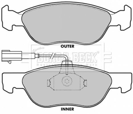 Brake Pad Set, disc brake (BBP1387)