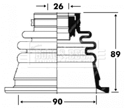 Bellow Kit, drive shaft (BCB2848)