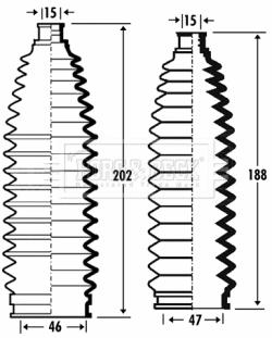 Bellow Kit, steering (BSG3353)