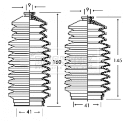 Bellow Kit, steering (BSG3245)