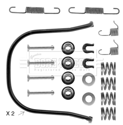 Accessory Kit, brake shoes (BBK6107)