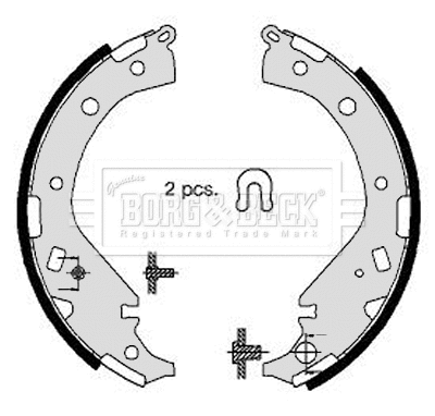 Brake Shoe Set (BBS6336)