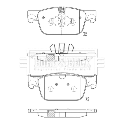 Brake Pad Set, disc brake (BBP2633)