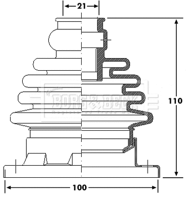 Bellow Kit, drive shaft (BCB6173)