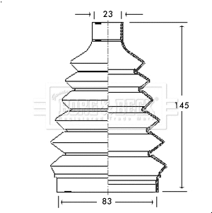 Bellow Kit, drive shaft (BCB2325)