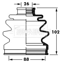 Bellow Kit, drive shaft (BCB2388)