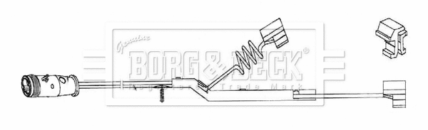 Warning Contact, brake pad wear (BWL33091)