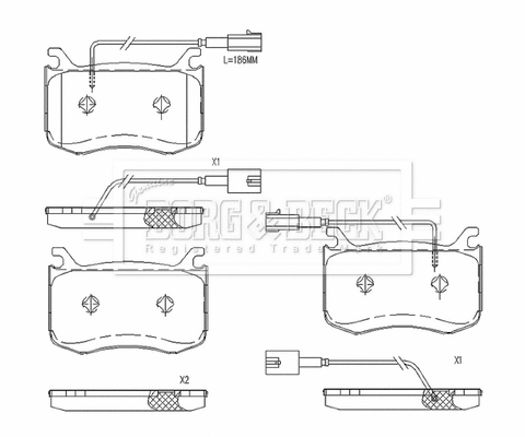 Brake Pad Set, disc brake (BBP2695)