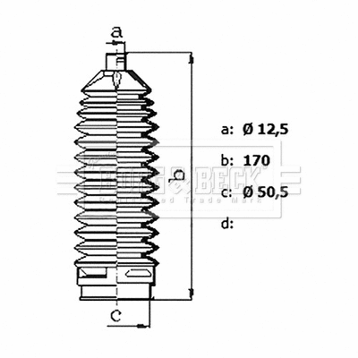 Bellow Kit, steering (BSG3482)