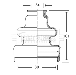 Bellow Kit, drive shaft (BCB2651)