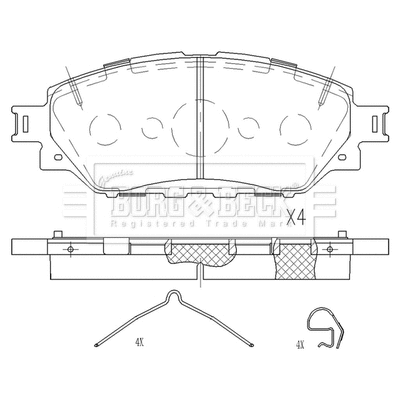 Brake Pad Set, disc brake (BBP2570)