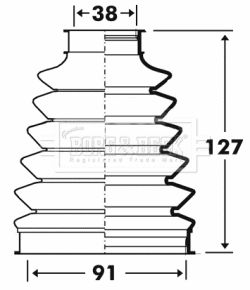 Bellow Kit, drive shaft (BCB6102)
