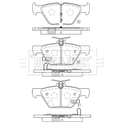 Brake Pad Set, disc brake (BBP2571)