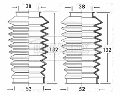 Bellow Kit, steering (BSG3189)