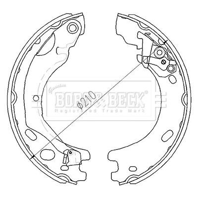 Brake Shoe Set, parking brake (BBS6394)