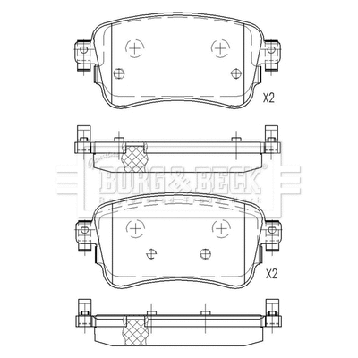 Brake Pad Set, disc brake (BBP2641)