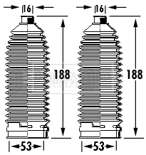 Bellow Kit, steering (BSG3392)